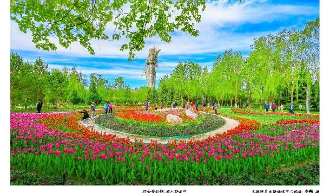 Jiayuguan is full of blooming flowers in summer.